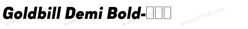Goldbill Demi Bold字体转换